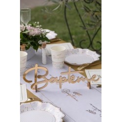 LETTRES BAPTEME OR 27 x 4 x 8 CM