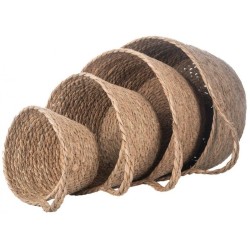 SET DE 4 PANIERS JONC NATUREL ANSE 