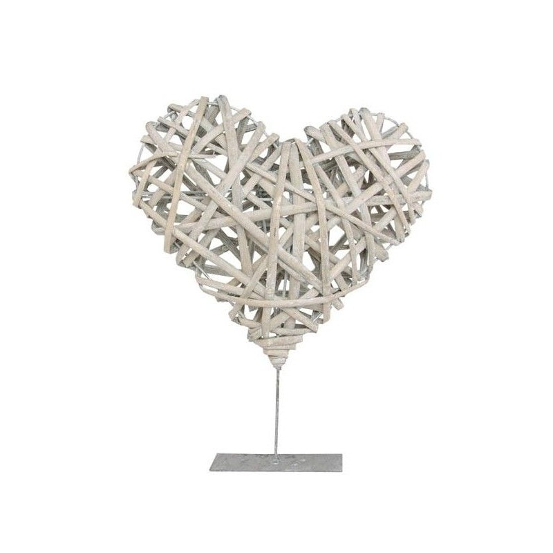 COEUR ROTIN SUR PIED NATUREL 35X31X47CM 