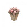 BOUQUET CARRE FLEURS ROSE LOUISE 13CM X 13CM X 17CM 