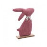 LAPIN VELVET LIBERTY VIEUX ROSE EN BOIS ET VELOUR 20CM X 5CM X 28CM 