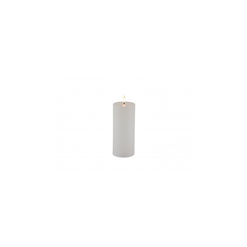 BOUGIE CIRE LED RUSTIQUE TIMER BLANCHE 7.5CM X 17.5CM