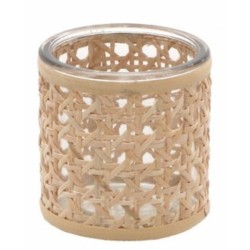 BOUGEOIR AVEC CANNAGE 8 CM X 8 CM