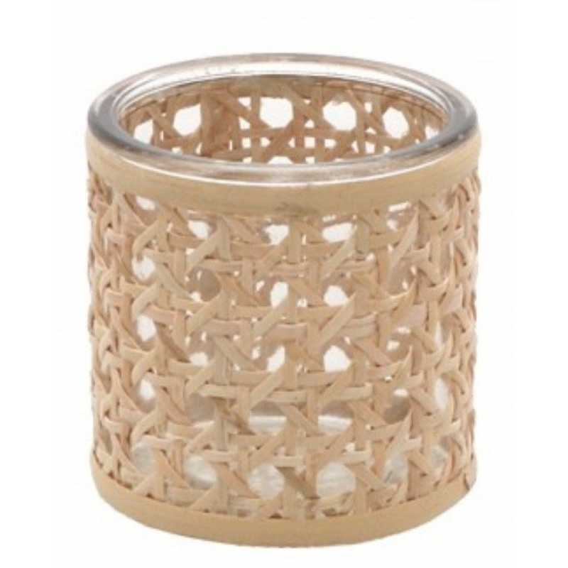 BOUGEOIR AVEC CANNAGE 8 CM X 8 CM