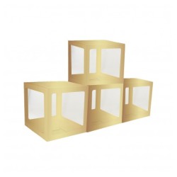 4 CUBES CARTON OR TRANSPARANTS 30 X 30 X 30CM 