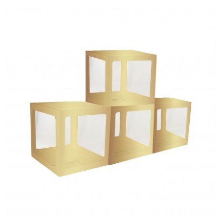 4 CUBES CARTON OR TRANSPARANTS 30 X 30 X 30CM 