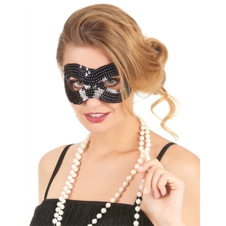 MASQUE AVEC SEQUINS NOIR 