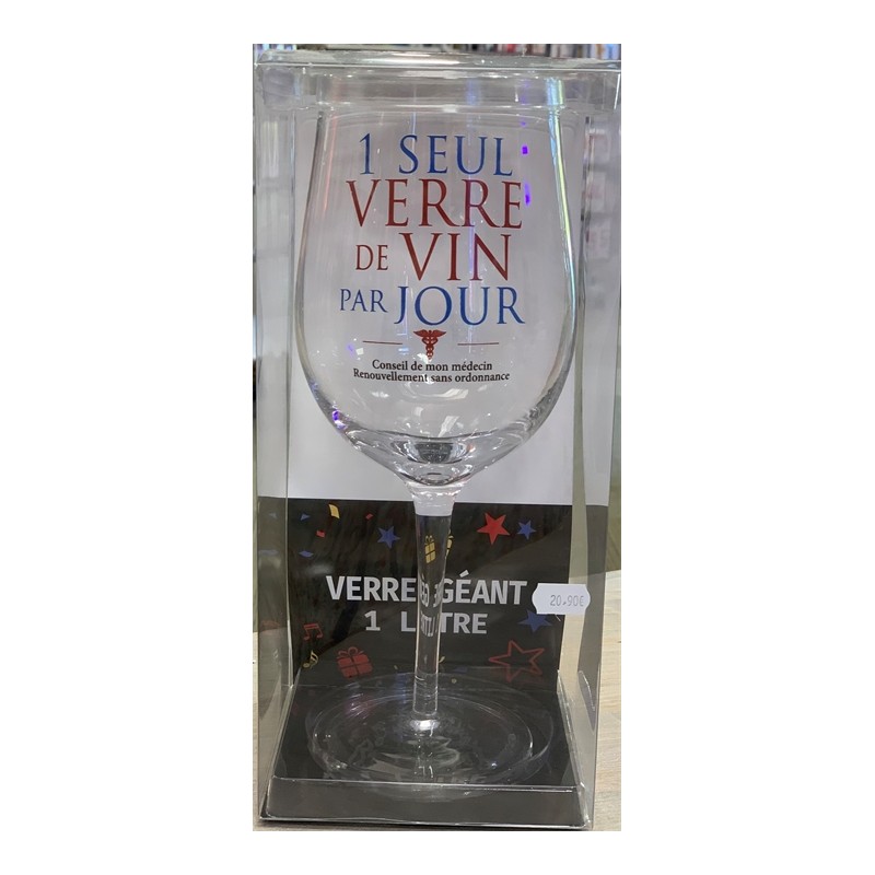 VERRE A VIN XXXL UN SEUL VERRE DE VIN PAR JOUR