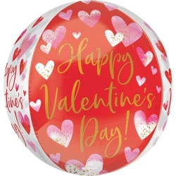 BALLON ORBZ HAPPY SAINT VALENTINE'S DAY 38 CM