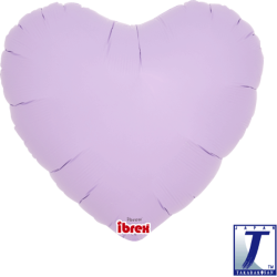 BALLON METALLIQUE COEUR LAVENDE 35 CM 14"