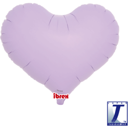 BALLON METALLIQUE COEUR JELLY LAVENDE 35 CM 14"