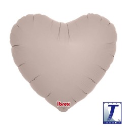 BALLON METALLIQUE COEUR GRIS 35 CM 14"