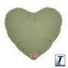 BALLON METALLIQUE COEUR VERT SAUGE 35 CM 14"