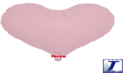 BALLON METALLIQUE COEUR ROSE PASTEL 35 CM 14"