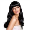 PERRUQUE LONGUE NOIRE AVEC FRANGE
