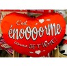 COUSSIN COEUR ROUGE C'EST ENORME COMME JE T'AIME 50 CM