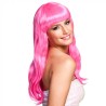 PERRUQUE CHEVEUX LONGS ROSE  AVEC FRANGE