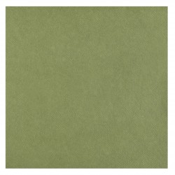 20 SERVIETTES RAINBOW AIRLAID VERT OLIVE, SAUGE OU EUCALYPTUS 40 X 40 CM 