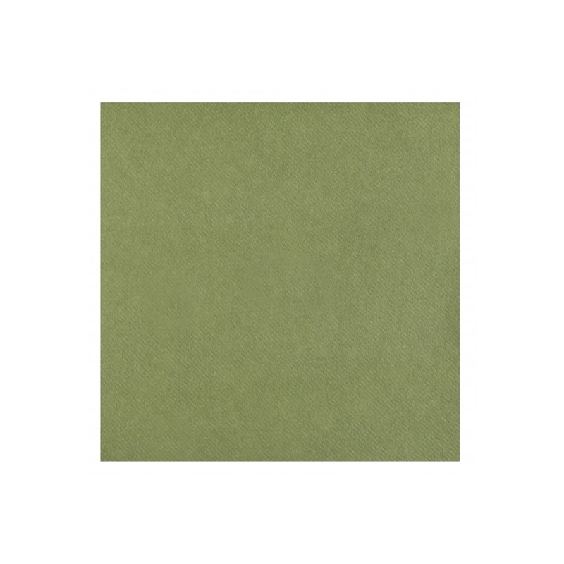 20 SERVIETTES RAINBOW AIRLAID VERT OLIVE, SAUGE OU EUCALYPTUS 40 X 40 CM 