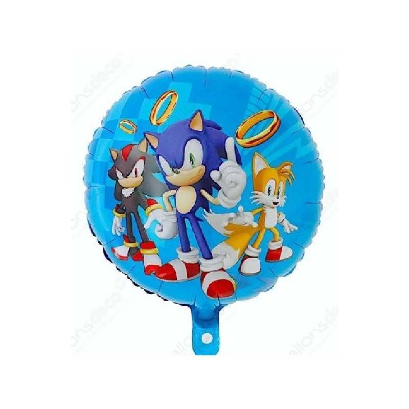 BALLON METALLIQUE SONIC JEU VIDEO 44 CM