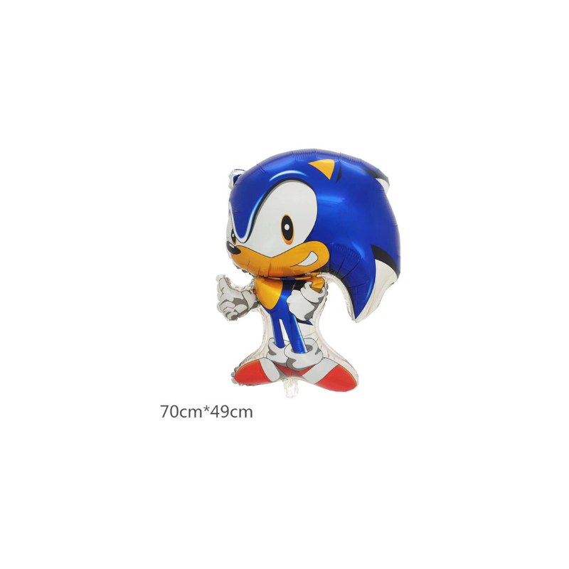 BALLON METALLIQUE SONIC JEU VIDEO FORME PERSONNAGE