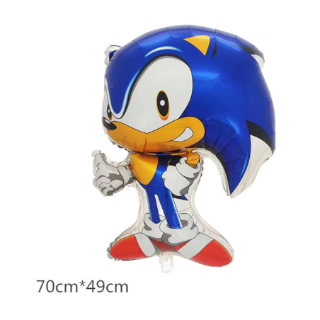 BALLON METALLIQUE SONIC JEU VIDEO FORME PERSONNAGE