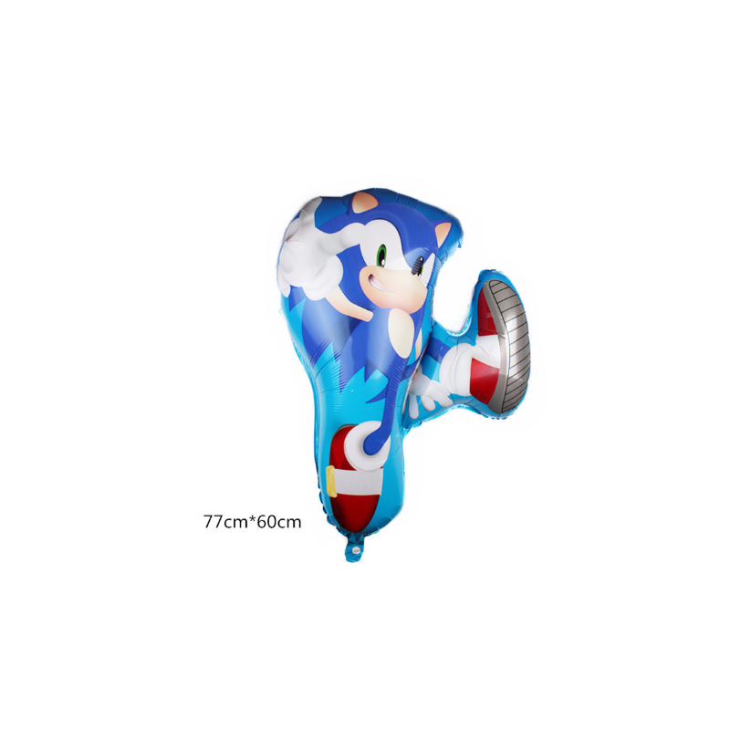 BALLON METALLIQUE SONIC JEU VIDEO FORME PERSONNAGE