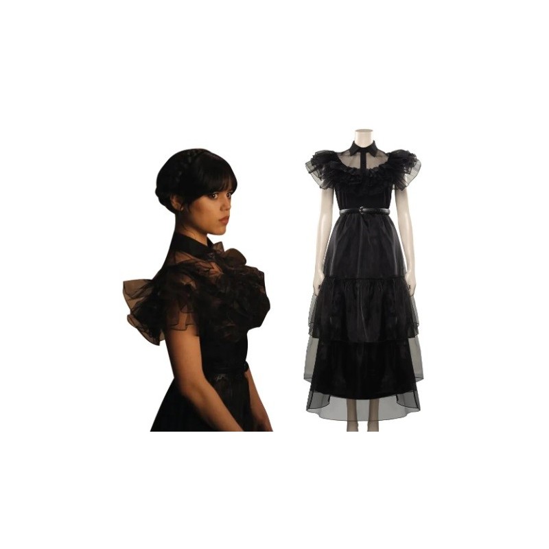 DEGUISEMENT FAMILLE ADAMS MERCREDI ROBE DE BAL TAILLE L