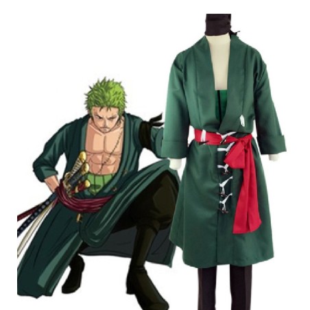 DEGUISEMENT RORONOA ZORO ONE PIECE  VERT 2 ANS LUS TARD TAILLE XL