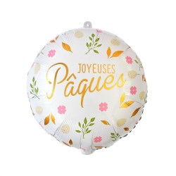 BALLON METALLIQUE JOYEUSES PAQUES 35CM