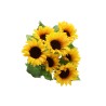 BOUQUET 7 TOURNESOLS 34CM HT 