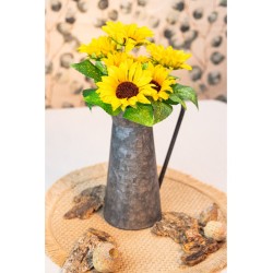 BOUQUET 7 TOURNESOLS 34CM HT 