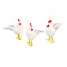 POULE BLANCHE 9X19X21 CM 3 ASSORTIMENT