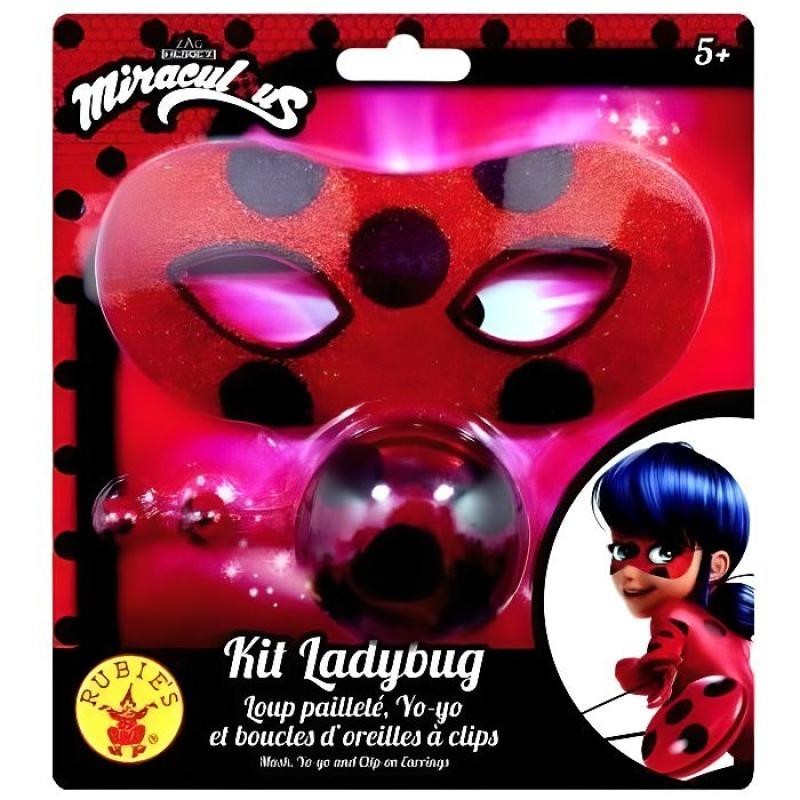 KIT YOYO MASQUE ET BOUCLES D'OREILLES LADYBUG MIRACULOUS KIT YOYO MASQUE ET BOUCLES D'OREILLES LADYBUG MIRACULOUS