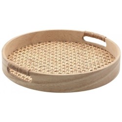 PLATEAU ROND CANNAGE DIAMETRE 30 CM X 4.5 CM DE HAUTEUR 