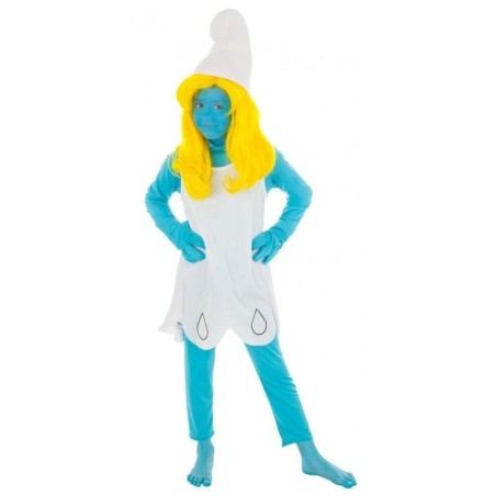 DEGUISEMENT ENFANT SCHTROUMPFETTE TAILLE 128 CM 