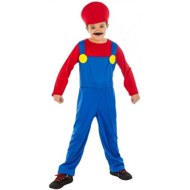 DEGUISEMENT PLOMBIER ROUGE TAILLE 104 CM 