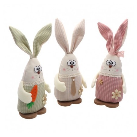 LAPIN RIGOLO  12 X 9 X 32 CM HAUTEUR 