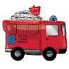 BALLON METALLIQUE CAMION DE POMPIER 66 X 55 CM