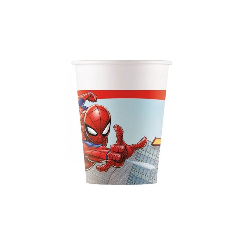 8 GOBELETS SPIDERMAN 200 ML 