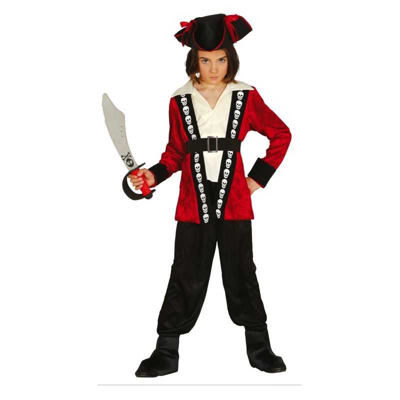 DEGUISEMENT ENFANT PIRATE ROUGE TAILLE 5-6 ANS