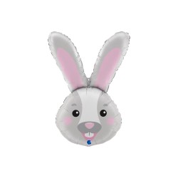 BALLON METALLIQUE TETE DE LAPIN 94 CM 