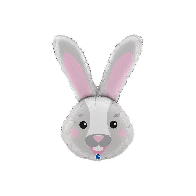 BALLON METALLIQUE TETE DE LAPIN 94 CM 