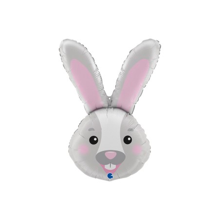 BALLON METALLIQUE TETE DE LAPIN 94 CM 