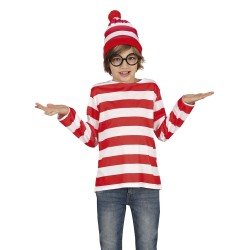 DEGUISEMENT OU EST CHARLY KIT MAILLOT LUNETTES ET BONNET TAILLE 5-6 ANS