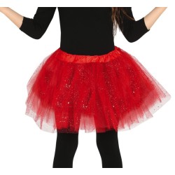 TUTU ROUGE PAILLETTE ENFANT 30 CM