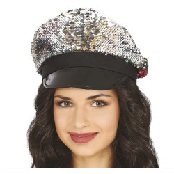 CASQUETTE SEQUIN ARGENT