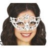 MASQUE LOUP ARGENT AVEC PAILLETTES