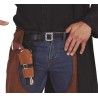HOLSTER NOIR ET MARRON AVEC PISTOLET 25 CM WESTERN  HOLSTER NOIR ET MARRON AVEC PISTOLET 25 CM WESTERN