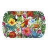 PLATEAU FEUILLES TROPICALES COLORE 39 X 24 CM EN PLASTIQUE